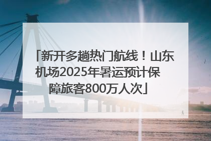 新开多趟热门航线！山东机场2025年暑运预计保障旅客800万人次